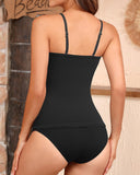 Women's Bandeau Bikini Swimsuits 2 Piece Strapless Tummy Control Bathing Suit