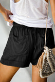 Womens Drawstring Shorts Summer Elastic Waist Casual Lightweight with Pockets