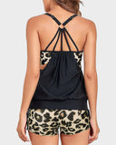 Flattering Two-Piece Tankini Swimsuit