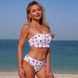 White Mix-Motif Bikini Set DGBK403