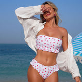 White Mix-Motif Bikini Set DGBK403