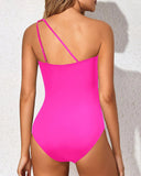 One Shoulder One Piece Swimsuit for Women Tummy Control Bathing Suits