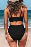 V-Neck High Waist Bikini