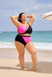 Pink & Black Two Tone Basic Bikini DGPS1507